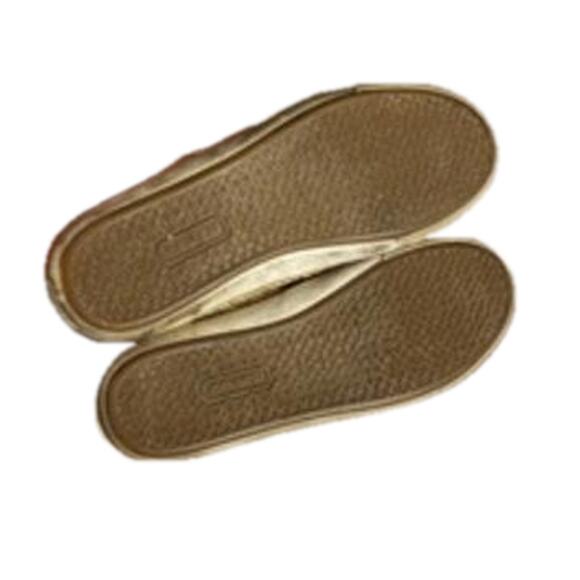 Coach Gold Shearling Slip-On Sneakers Women’s Size 7 Fuzzy Lined - Picture 13 of 14